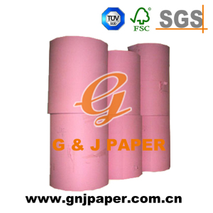 Pink Uncoated Woodfree Paper with Roll Packing